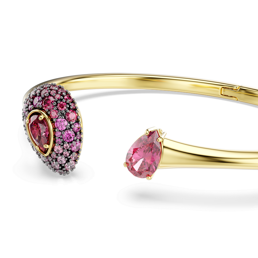 swarovski سوار sublima، قطع على شكل كمثرى، لون أحمر، لمسة نهائية من الذهب عيار 18 قيراط