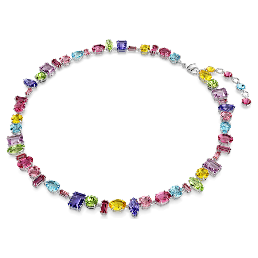 swarovski عقد gema، قطع متنوع، ألوان متعددة، طلاء روديوم