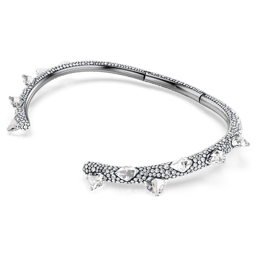 swarovski عقد شوكر sublima، لون أبيض، طلاء روثينيوم