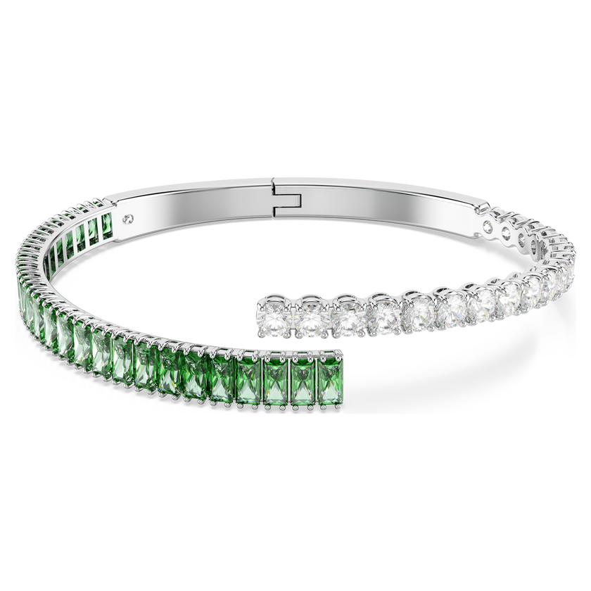 swarovski سوار matrix، قطع متنوع، لون أخضر، طلاء روديوم