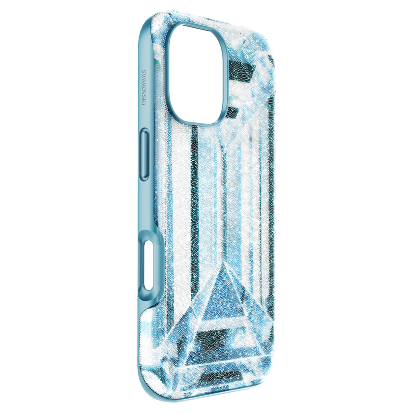swarovski حافظة high للهاتف الذكي، تأثير كريستالي، iphone  17، لون أزرق