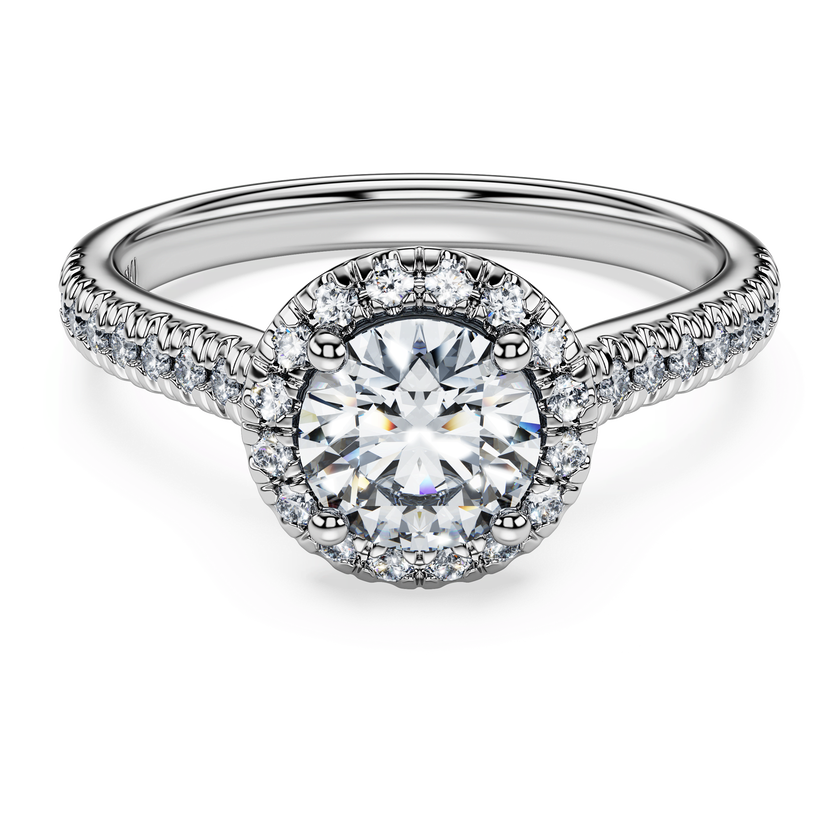 swarovski خاتم سوليتير eternity، أحجار ألماس مُصنعة في المختبر بإجمالي 1 33 قيراط، ذهب أبيض عيار 18