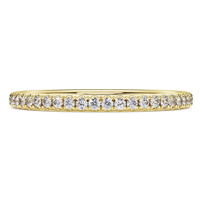 swarovski خاتم عريض eternity، ألماس مُصنع في المختبر إجمالي 0 2 قيراط، شكل دائري، ذهب أصفر عيار 18 قيراط