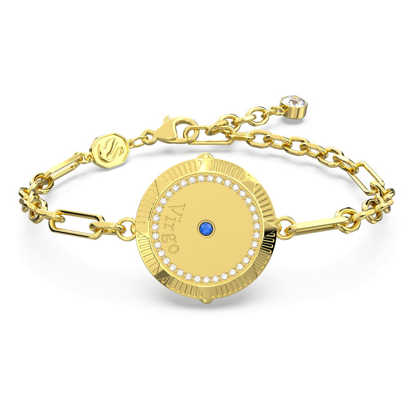swarovski سوار zodiac، virgo، لون ذهبي، طلاء بلون ذهبي