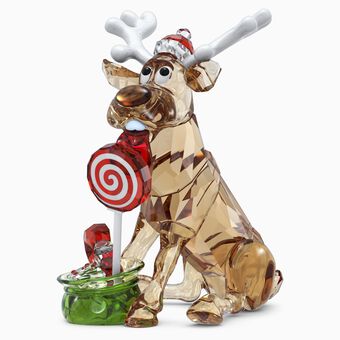 مجسم على شكل حيوان رنة يأكل حلوى Holiday Cheers