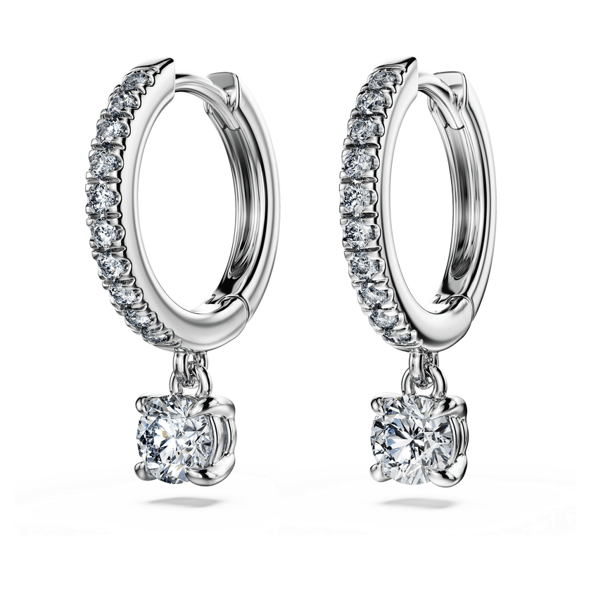 swarovski أقراط متدلية eternity، أحجار ألماس مُصنعة في المختبر بإجمالي 0 7 قيراط، ذهب أبيض عيار 18