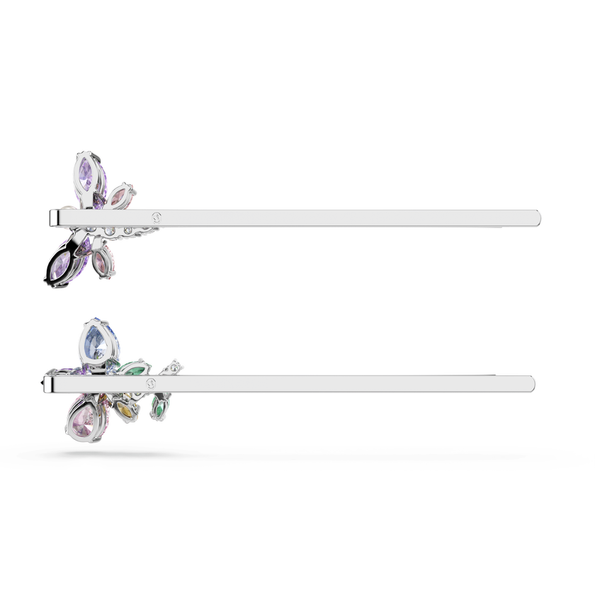 دبوس شعر ariana grande x swarovski، قطع متنوع، شكل يعسوب، شكل زهرة، ألوان متعددة، طلاء روديوم