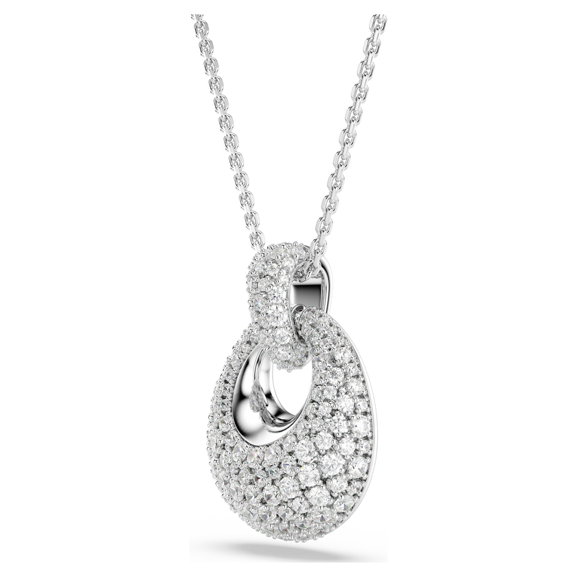 swarovski قلادة sublima، لون أبيض، طلاء روديوم