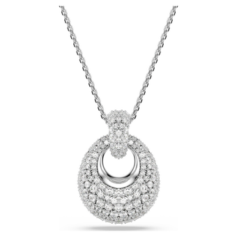 swarovski قلادة sublima، لون أبيض، طلاء روديوم