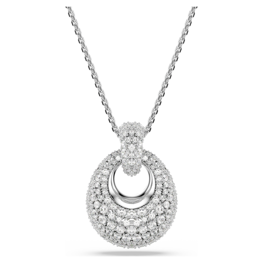 swarovski قلادة sublima، لون أبيض، طلاء روديوم