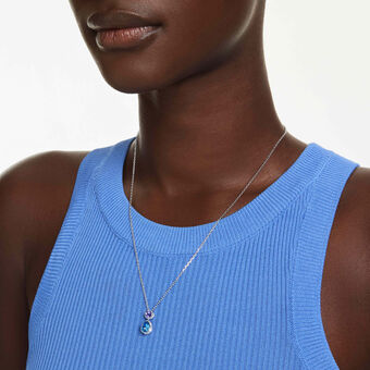 swarovski قلادة chroma، قطع متنوع، ألوان متعددة، طلاء روديوم