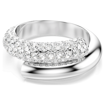 swarovski خاتم dextera، لون أبيض، طلاء روديوم