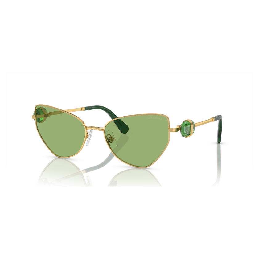 swarovski نظارة شمسية، شكل كات آي، sk7003el، لون أخضر