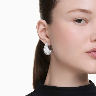 swarovski أقراط sublima، كبير، لون أبيض، طلاء روديوم