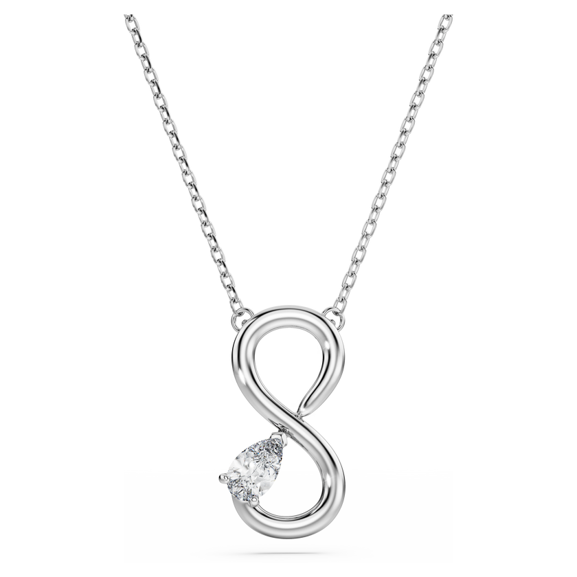 swarovski eternity pendant  lab grown diamonds 0 2 ct tw  pear shape  infinity  18k white gold