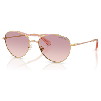 swarovski نظارات شمسية، شكل بايلوت، sk7047، لون وردي