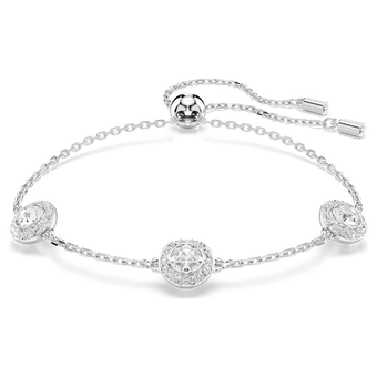 swarovski سوار una angelic، قطع مستدير، حليات ثنائية الوجه، لون أبيض، طلاء روديوم