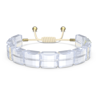 swarovski سوار letra، مزين بنجمة، لون أبيض، طلاء باللون الذهبي