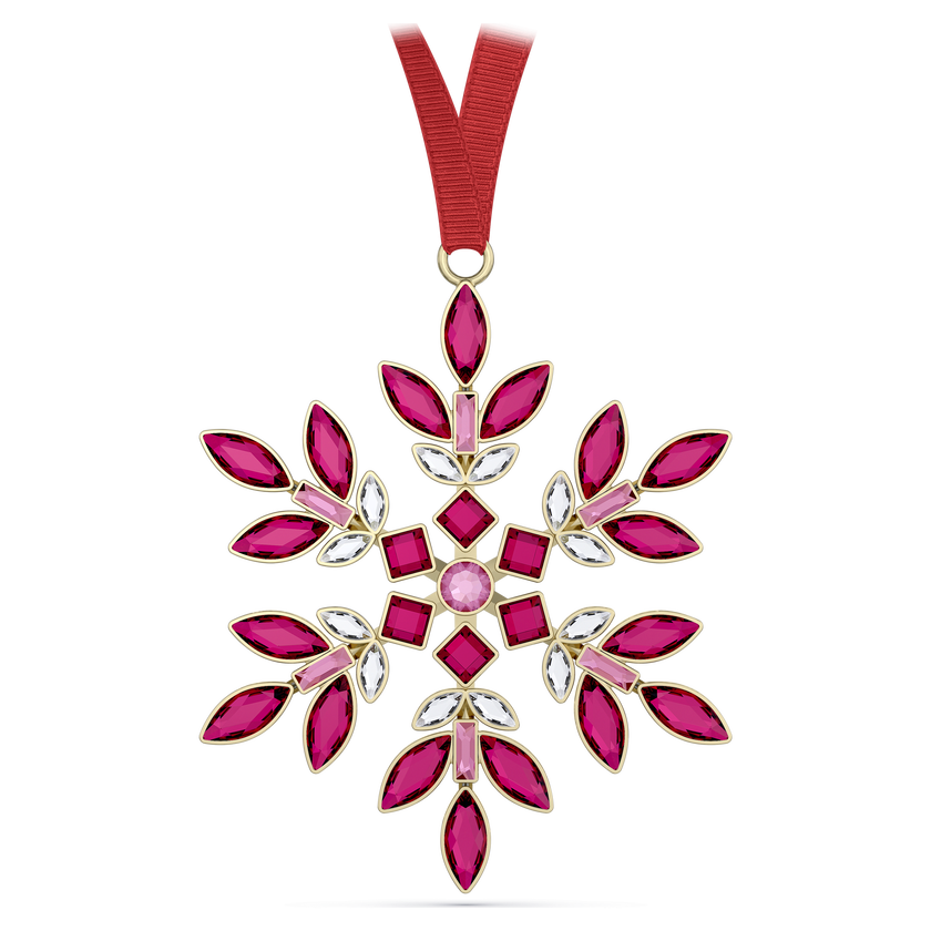 swarovski قطعة زينة للأعياد، عائلة gema، لون أحمر