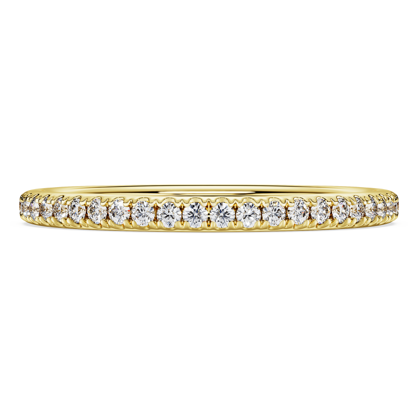 swarovski خاتم eternity، ألماس مُصنع في المختبر بإجمالي 0 2 قيراط، شكل دائري، ذهب أصفر عيار 18