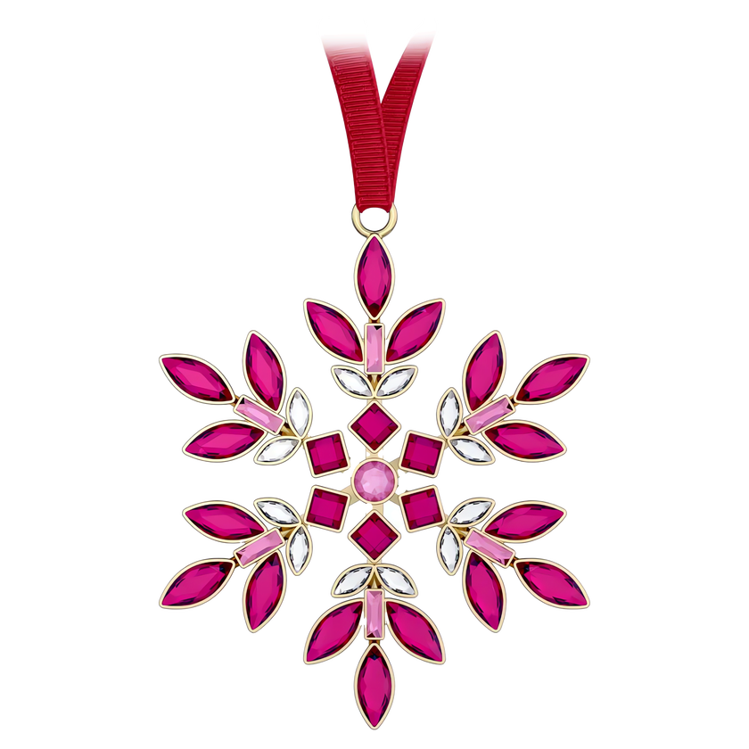 swarovski قطعة زينة للأعياد، عائلة gema، لون أحمر
