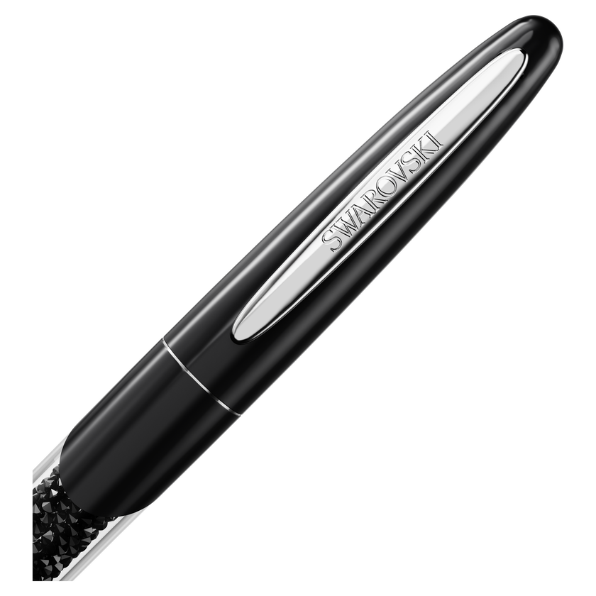 swarovski قلم حبر جاف crystalline nova، لون أسود، طلاء كروم