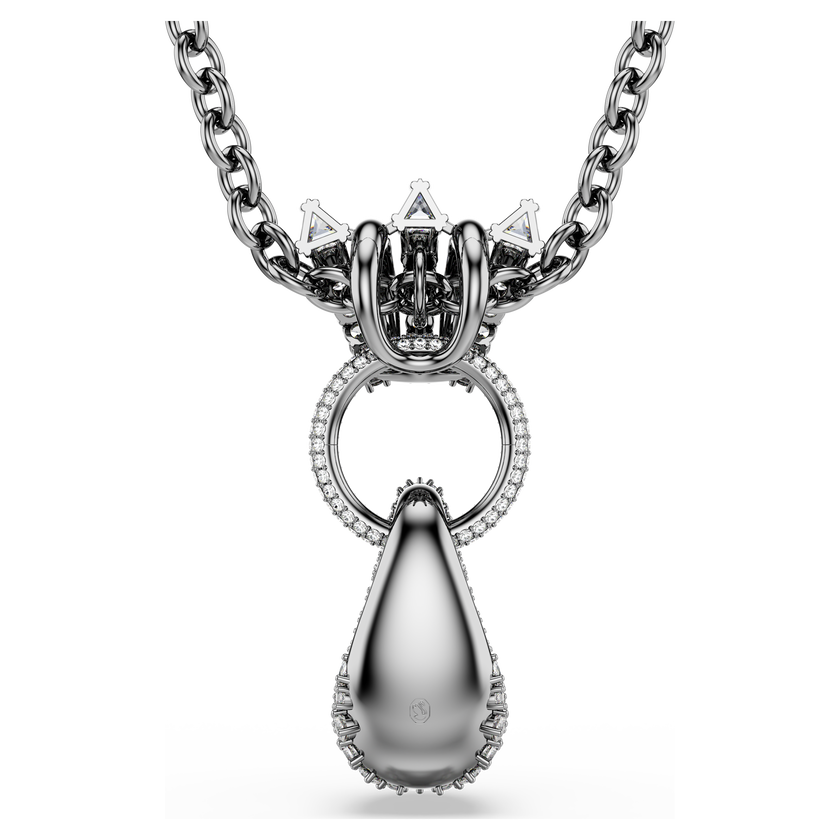 swarovski قلادة sublima، قطع متنوع، لون أبيض، طلاء روديوم