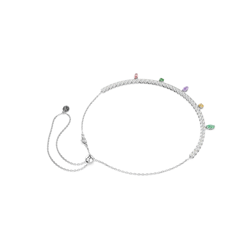 عقد ariana grande x swarovski tennis، قطع متنوع، ألوان متعددة، طلاء روديوم