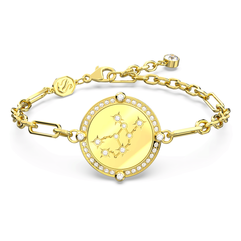 swarovski سوار zodiac، virgo، لون ذهبي، طلاء بلون ذهبي