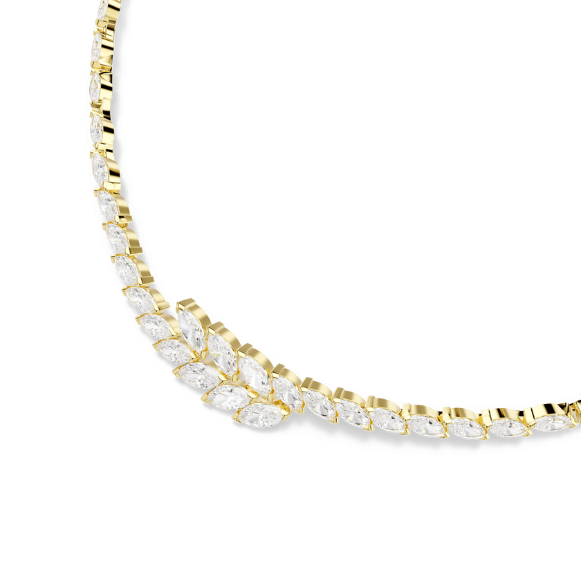 swarovski طقم mesmera، طقم  2 ، قطع ماركيز، لون أبيض، لمسة نهائية من الذهب عيار 18 قيراط