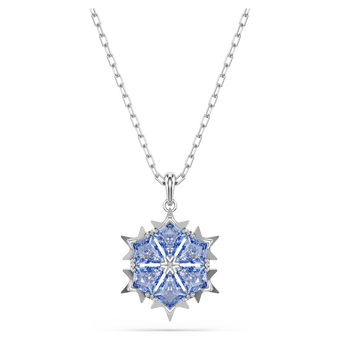 swarovski magic pendant snowflake blue rhodium plated