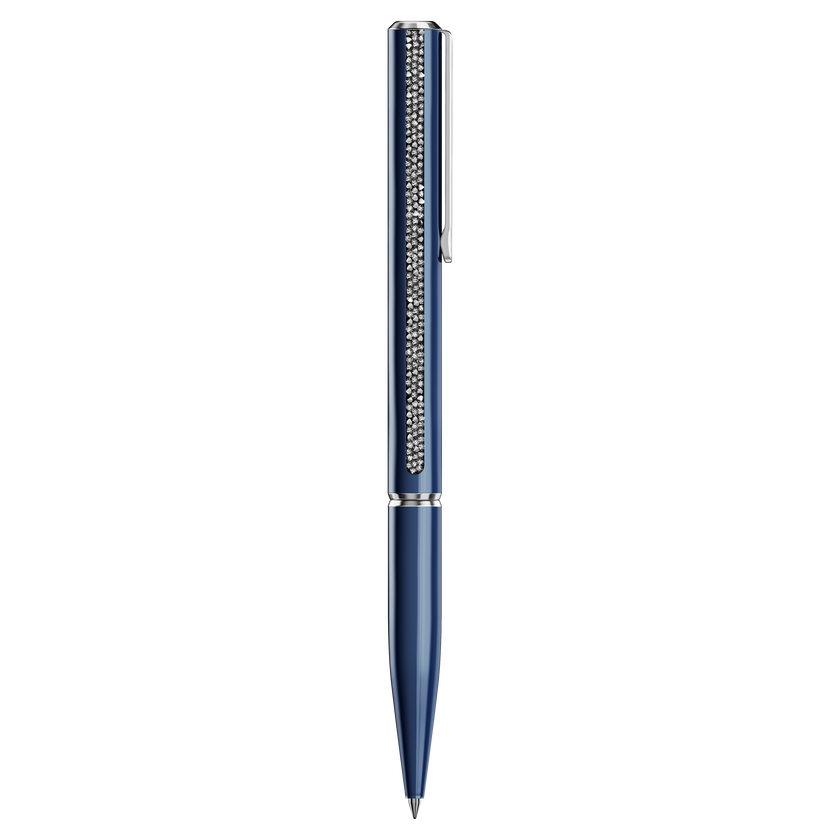 swarovski قلم حبر جاف crystal shimmer glide، لون أزرق، لون أزرق لامع، طلاء كروم