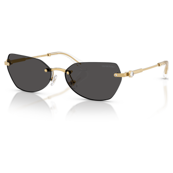 swarovski نظارة شمسية، على شكل وسادة، sk7038، لون ذهبي