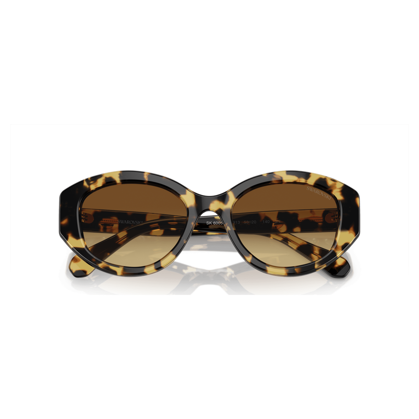 swarovski نظارة شمسية، شكل كات آي، sk6008el، لون بني