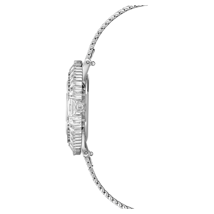 swarovski ساعة يد matrix octagon، سوار معدني، لون فضي، ستانلس ستيل