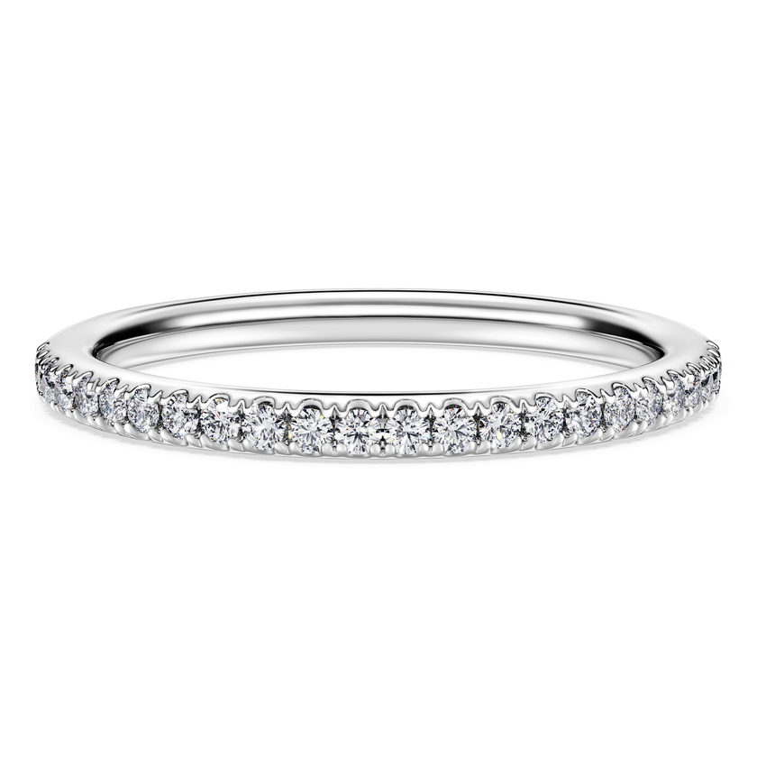 swarovski دبلة eternity، أحجار ألماس مُصنعة في المختبر بإجمالي 0 2 قيراط، فضة إسترليني