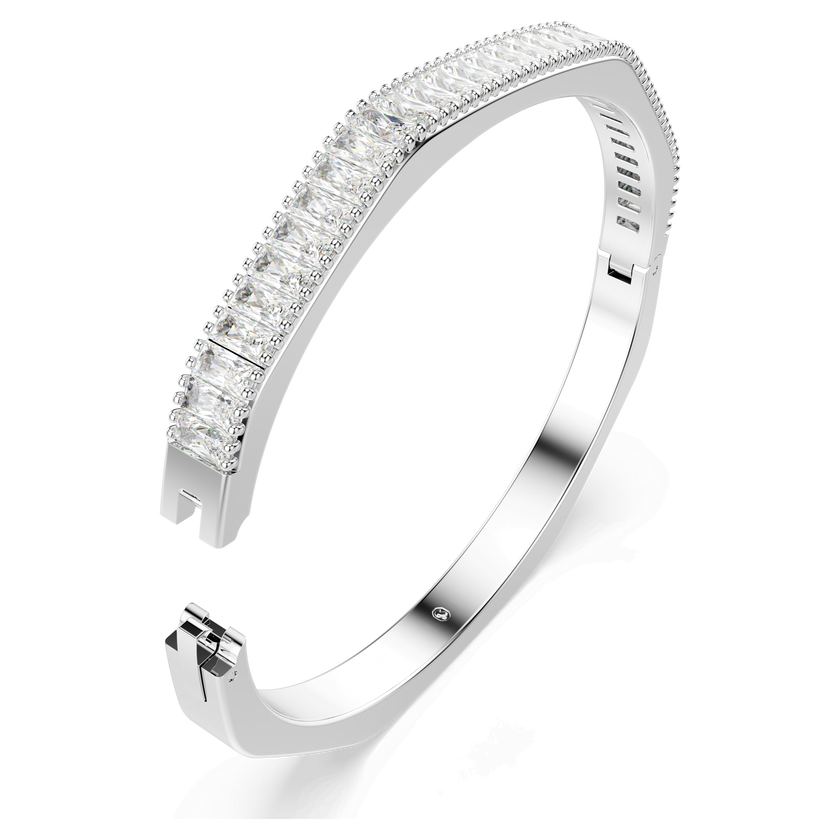 swarovski سوار matrix، قطع باغيت، لون أبيض، طلاء روديوم
