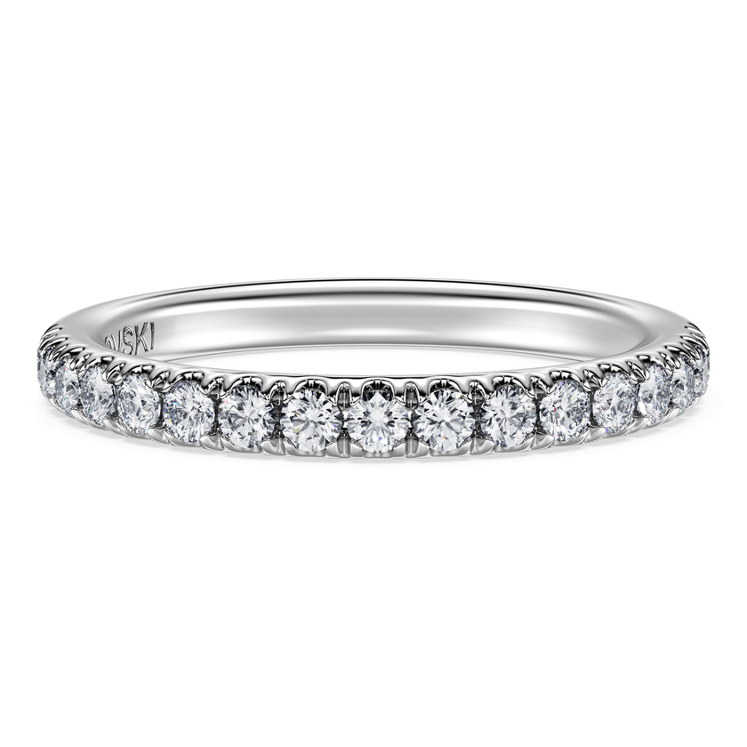 swarovski دبلة eternity، أحجار ألماس مُصنعة في المختبر بإجمالي 0 4 قيراط، ذهب أبيض عيار 18