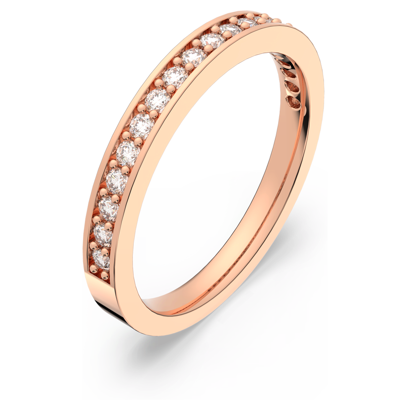 swarovski خاتم matrix، لون أبيض، لمسة نهائية من الذهب الوردي عيار 18 قيراط