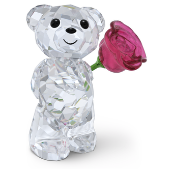 swarovski مجسم a rose with love من مجموعة kris bear