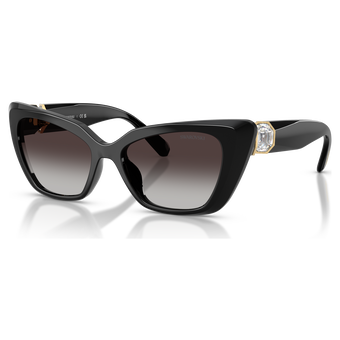swarovski نظارة شمسية، شكل كات آي، sk6047، لون أسود