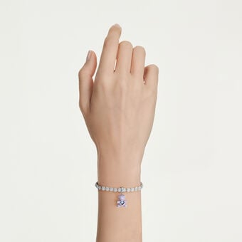 swarovski حلية idyllia، قطع متنوع، شكل دب، لون أرجواني، طلاء روديوم